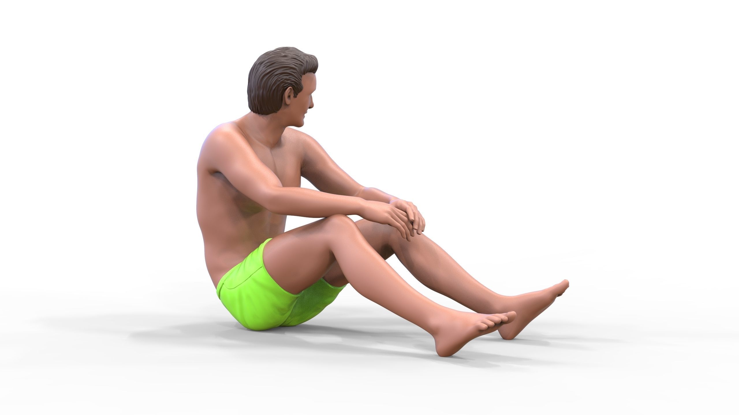 N4 people on the beach 3D print model_16