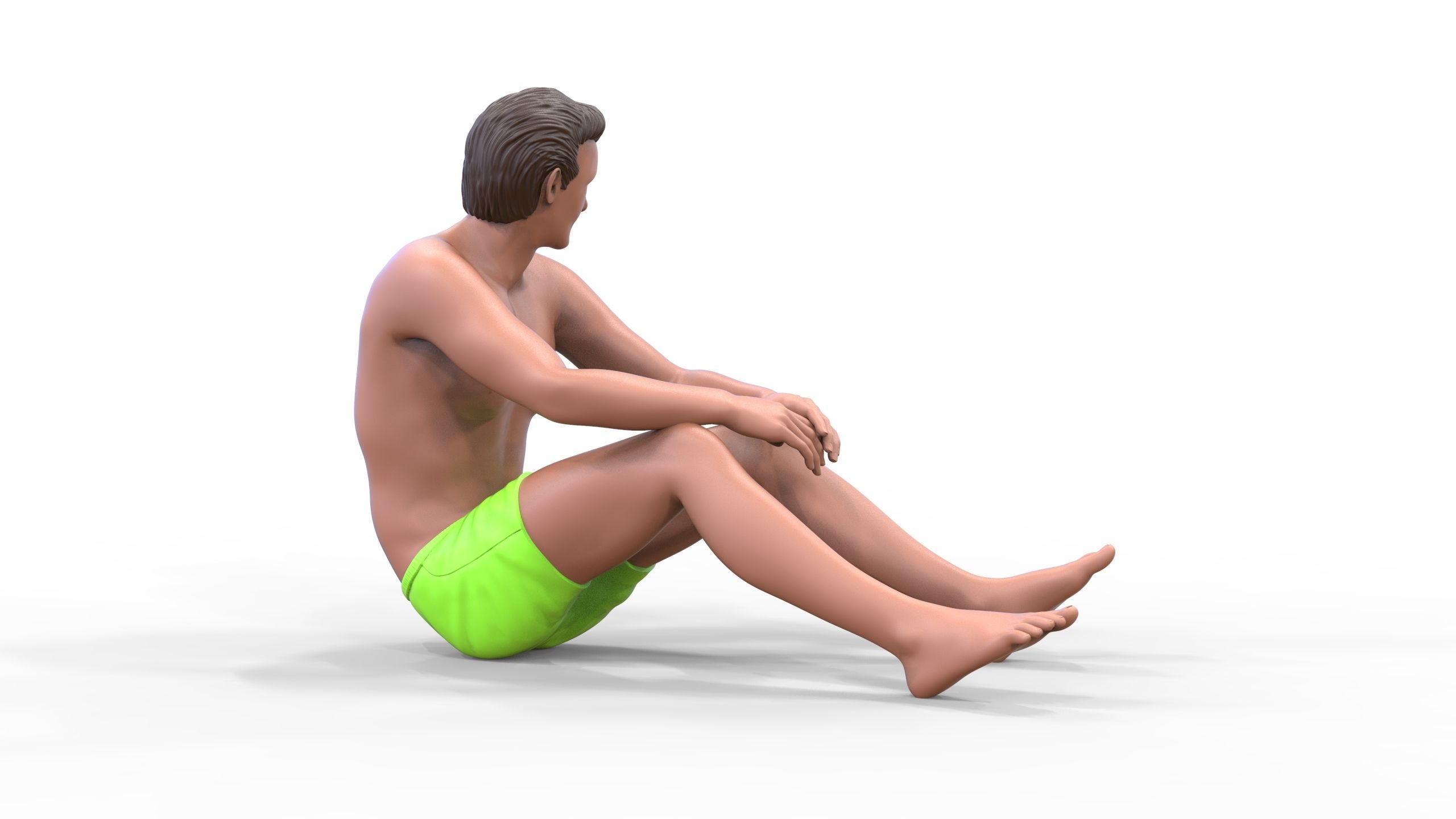 N4 people on the beach 3D print model_15