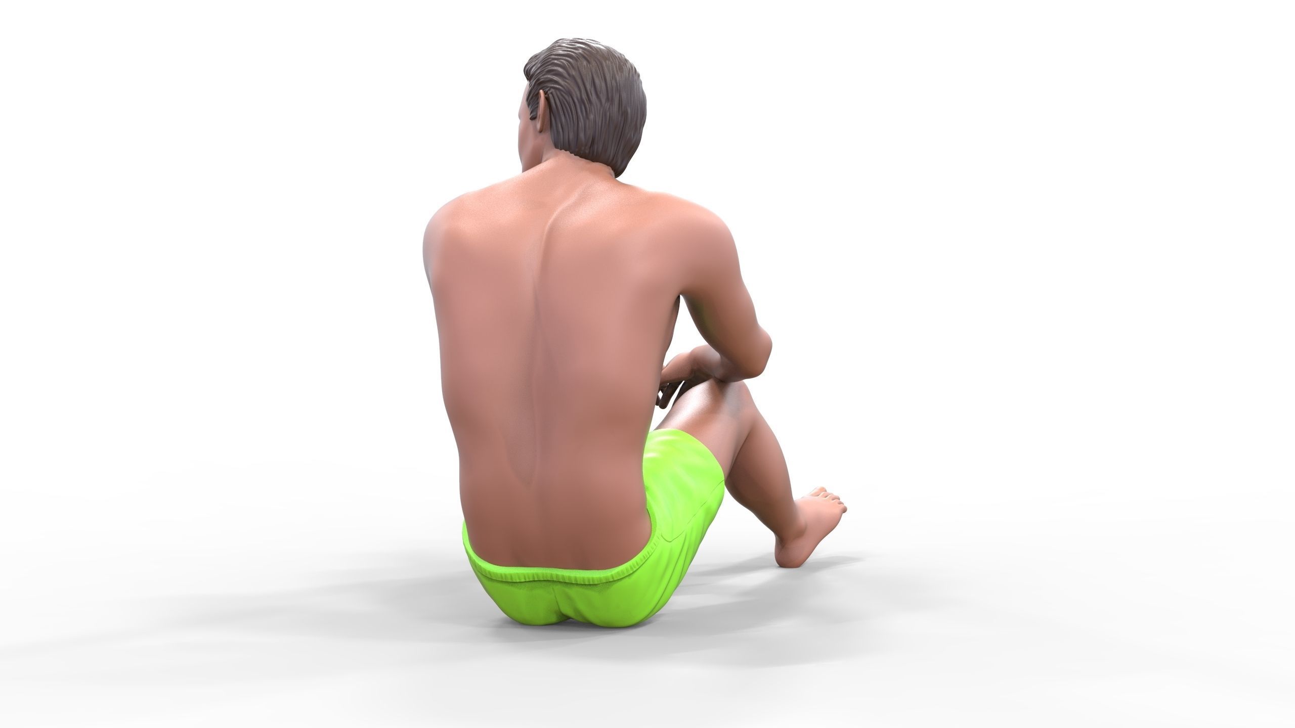 N4 people on the beach 3D print model_9