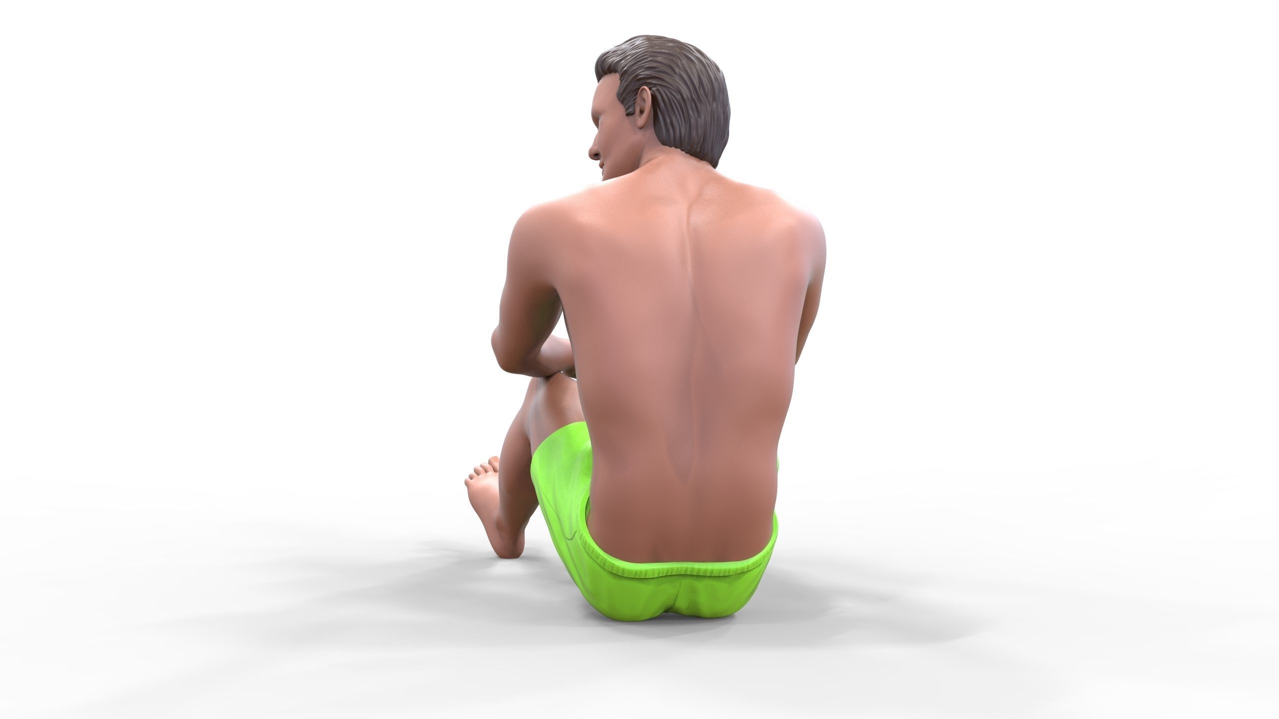 N4 people on the beach 3D print model_8