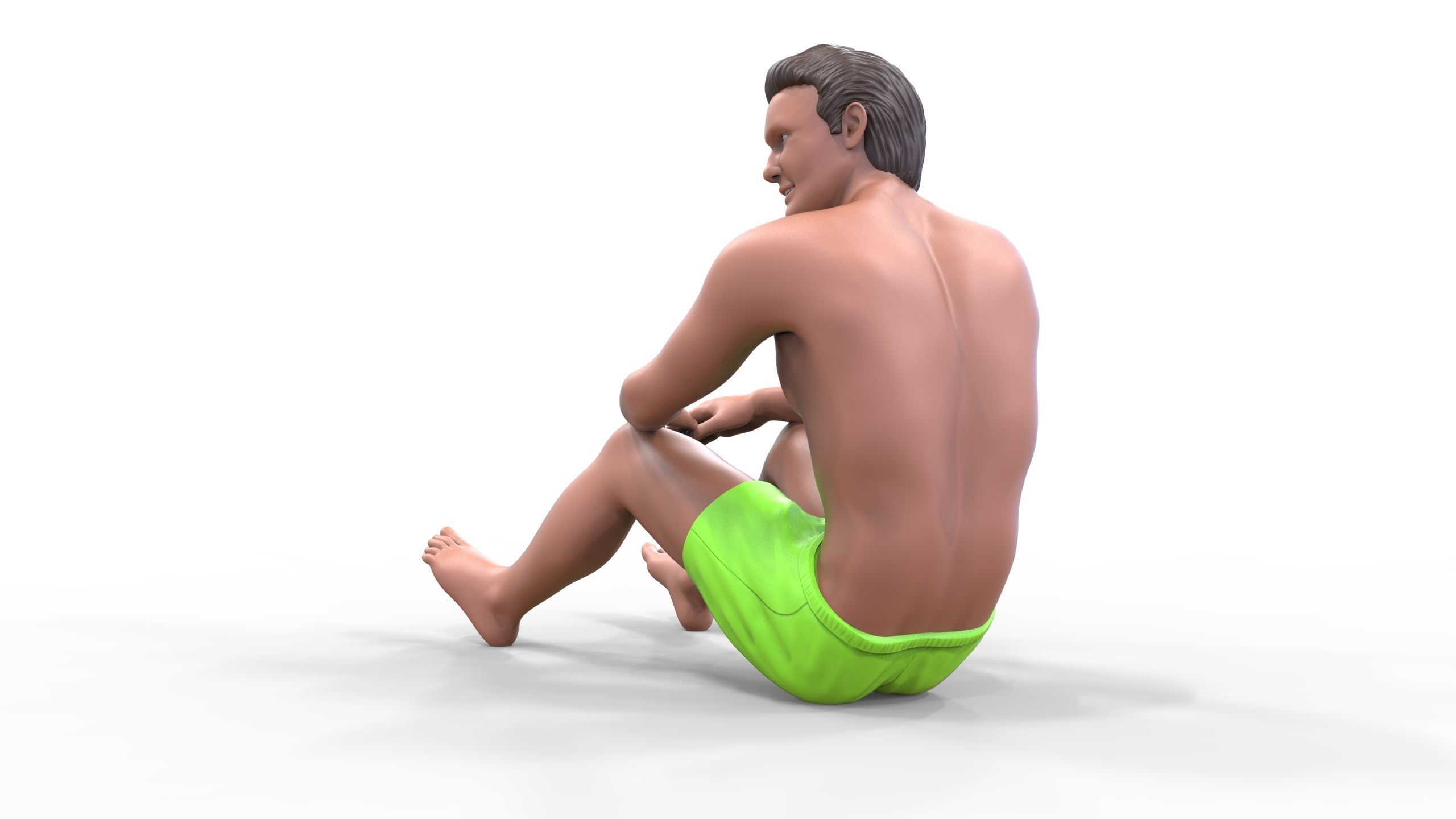 N4 people on the beach 3D print model_6