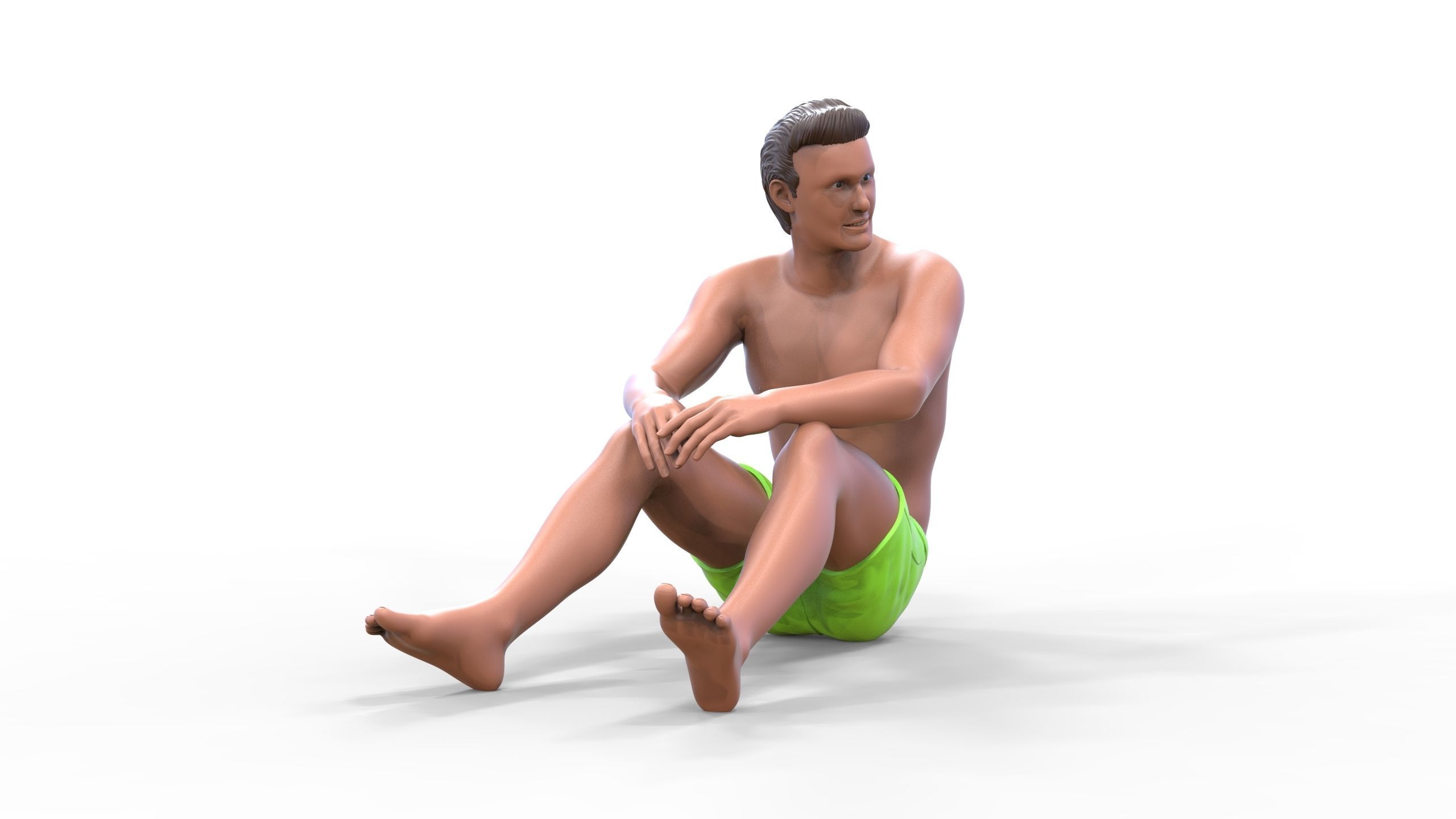 N4 people on the beach 3D print model_21