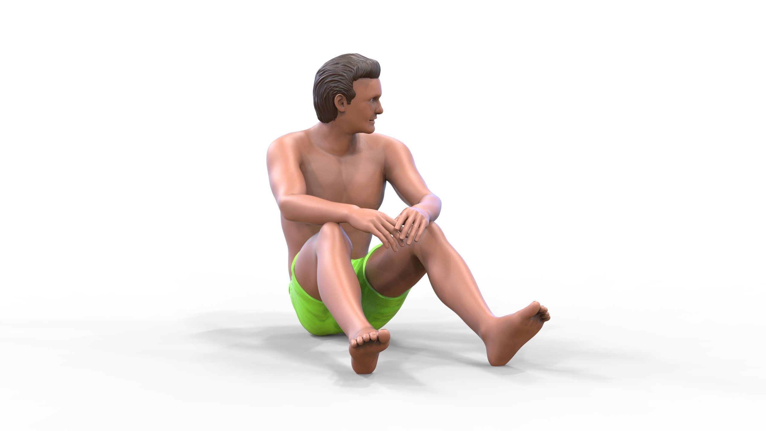 N4 people on the beach 3D print model_18