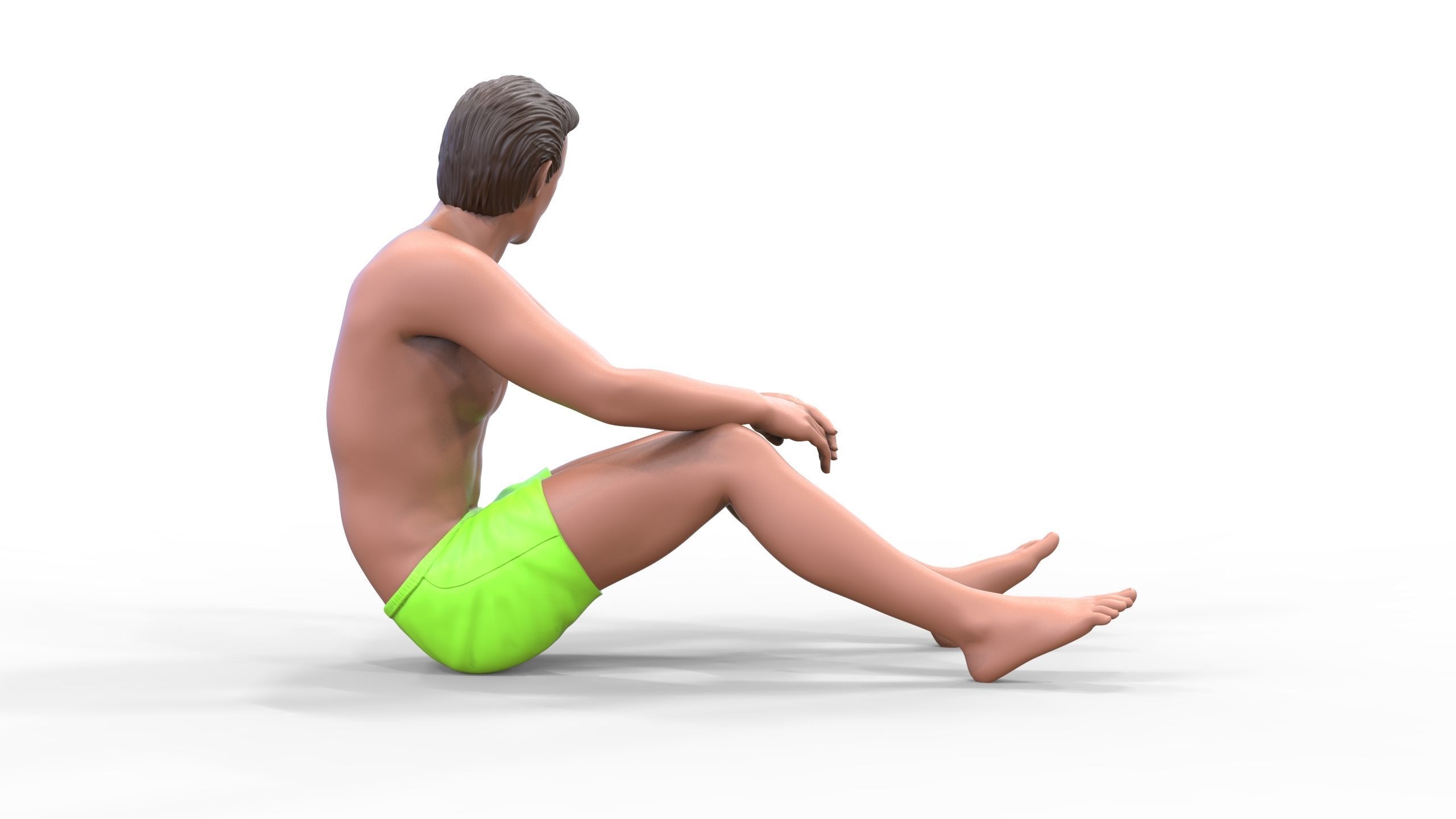 N4 people on the beach 3D print model_14