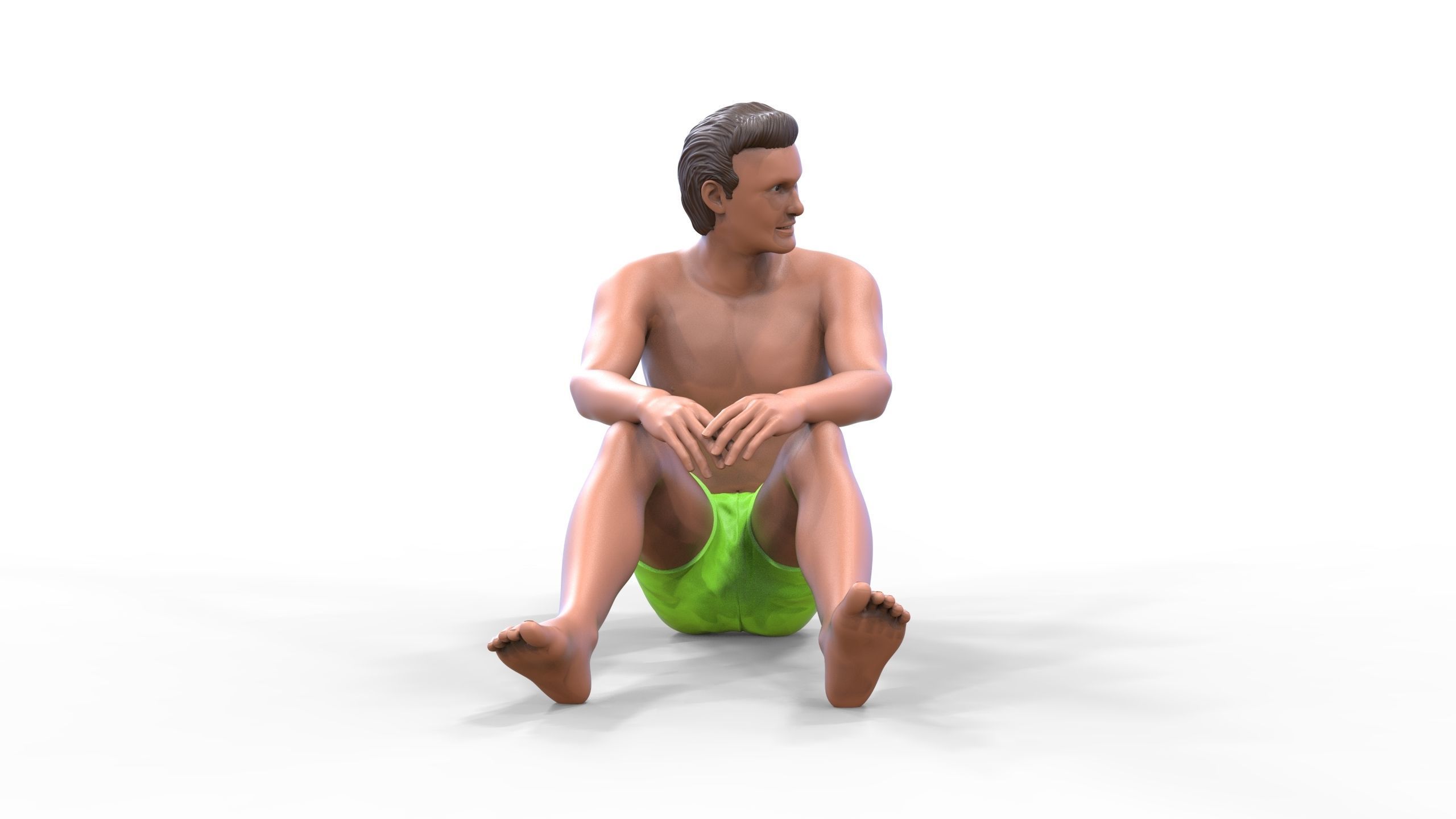 N4 people on the beach 3D print model_20