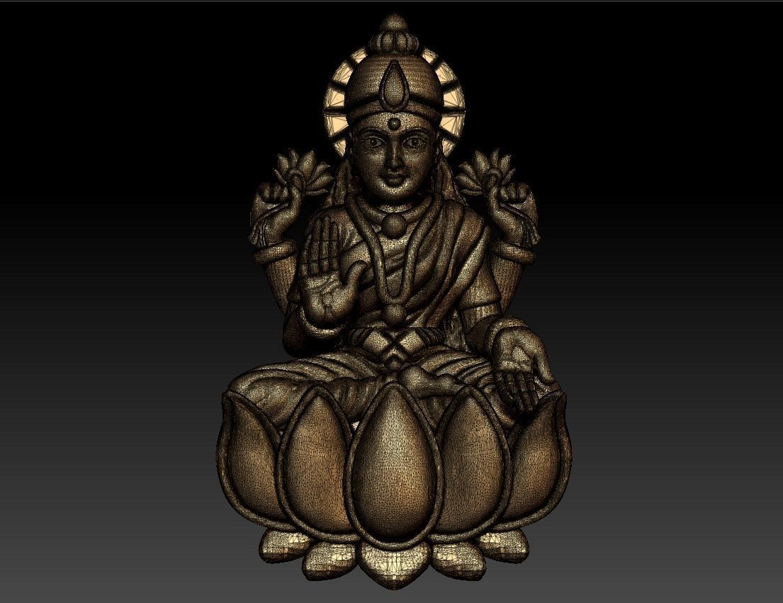 LAKSHMI PENDENT 3D print model_5