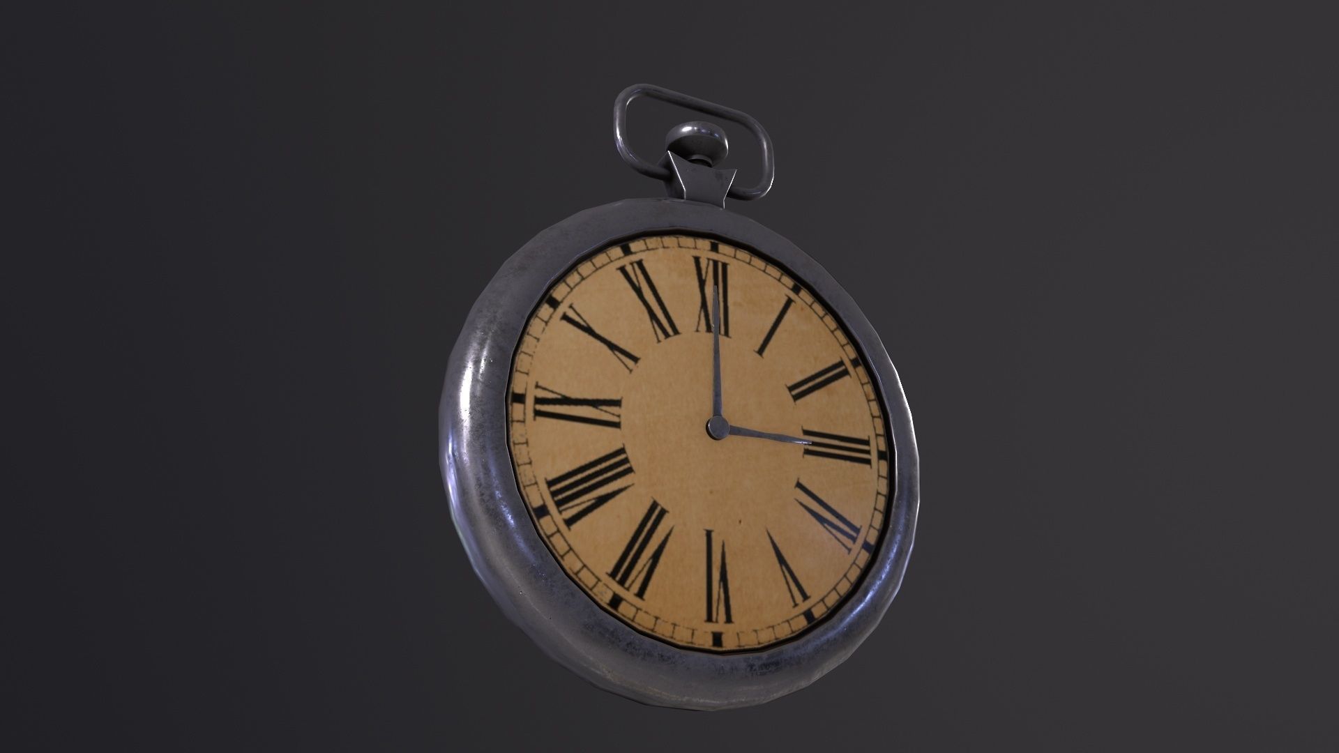 Old Pocket Watch 3D Model Low-poly 3D model_3