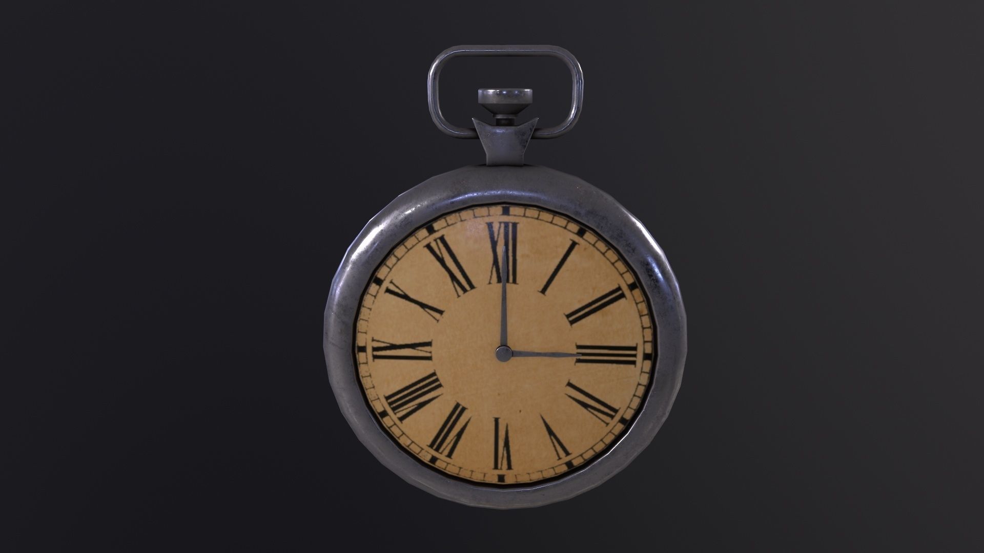 Old Pocket Watch 3D Model Low-poly 3D model_2