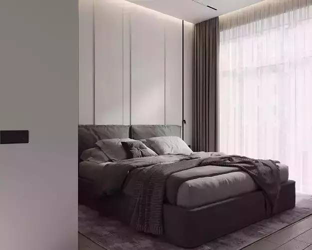 Modern minimal bedroom