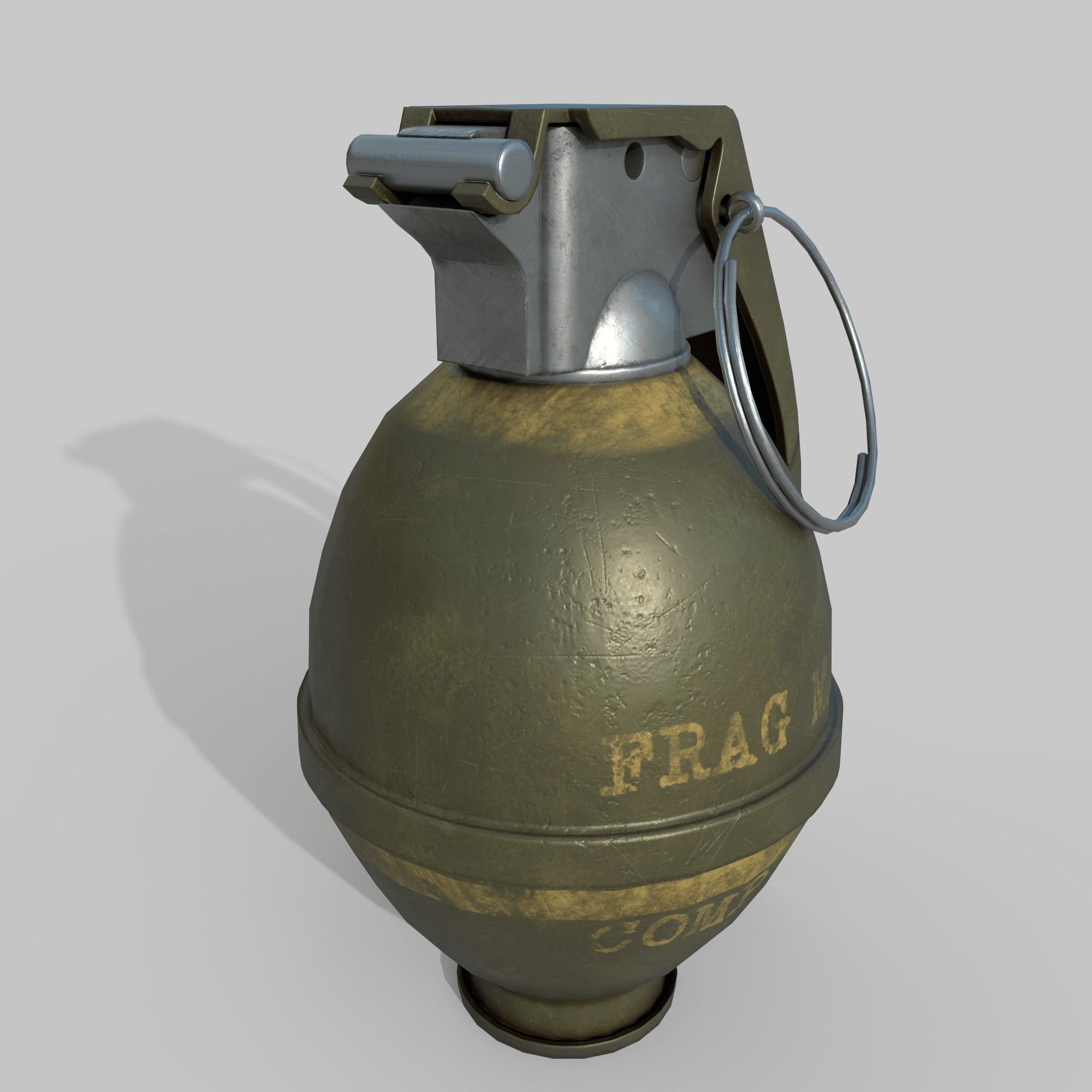 Grenade M26 Low-poly 3D model_4