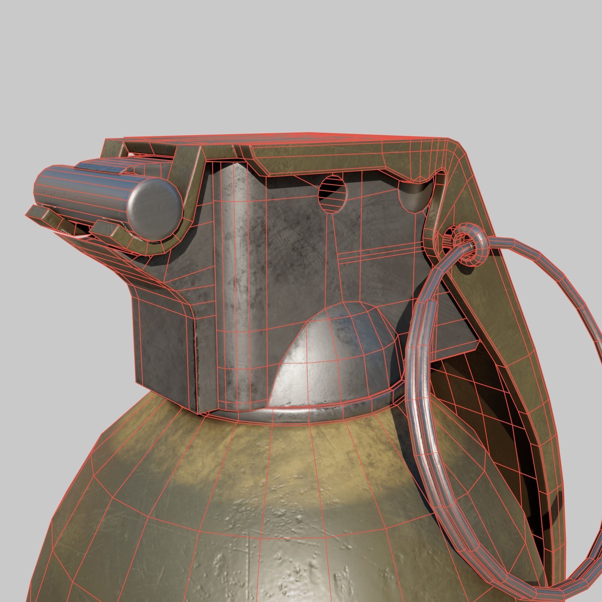 Grenade M26 Low-poly 3D model_7