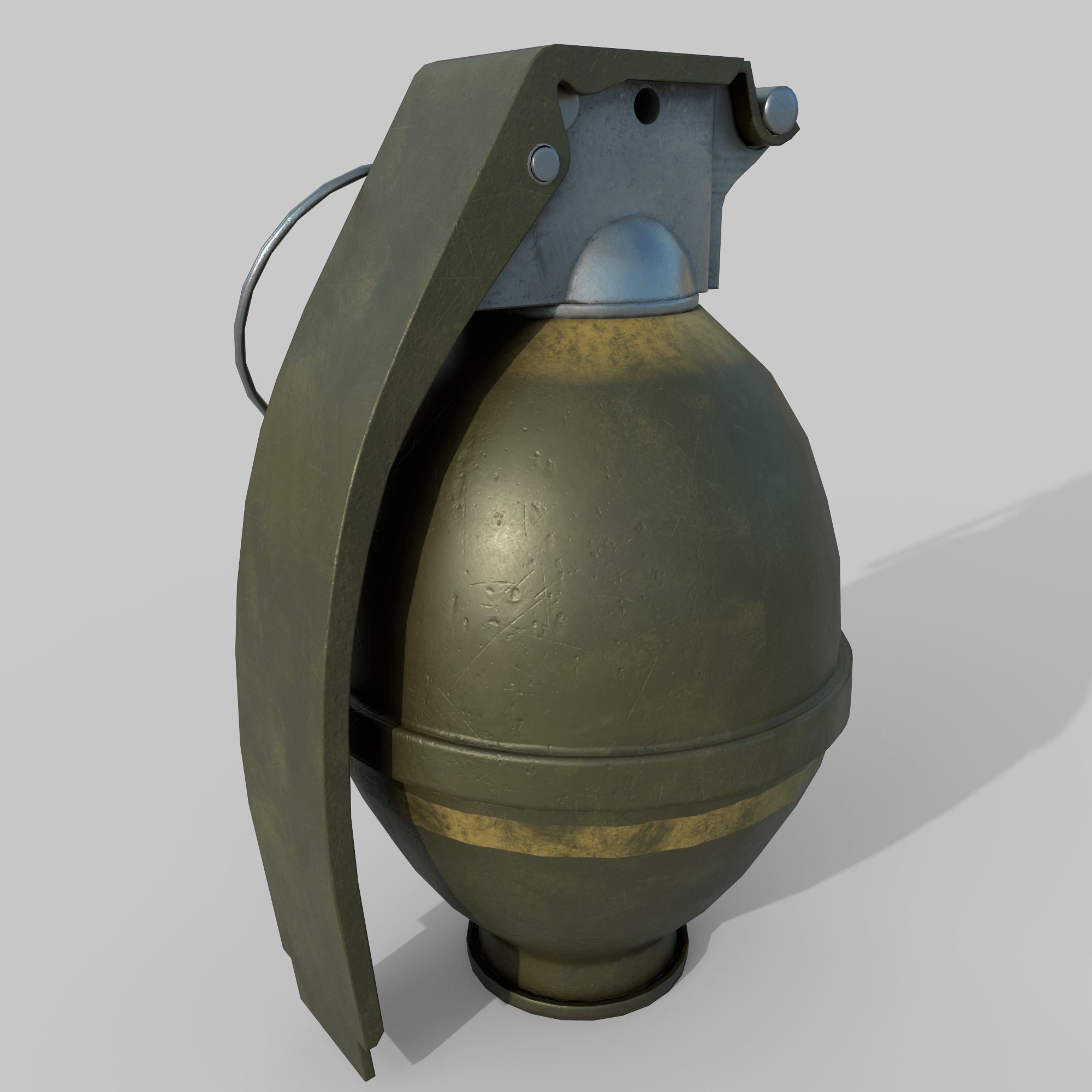 Grenade M26 Low-poly 3D model_2