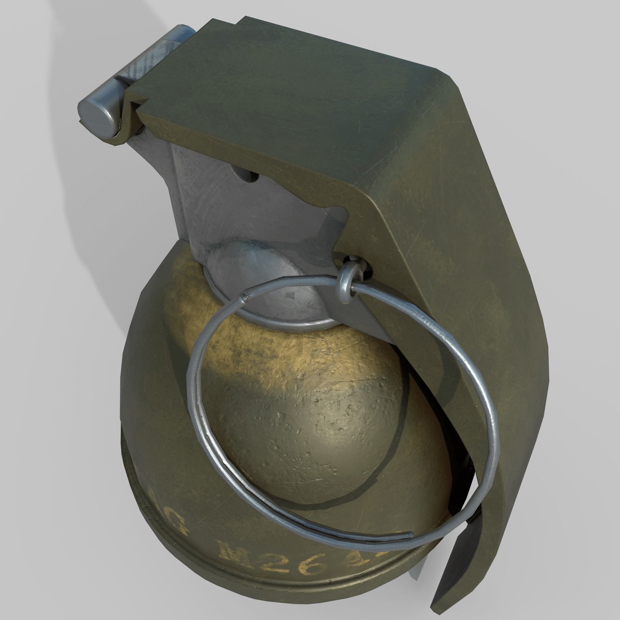 Grenade M26 Low-poly 3D model_3