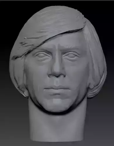 Anton Chigurh Javier Bardem Head sculpture 3D print model