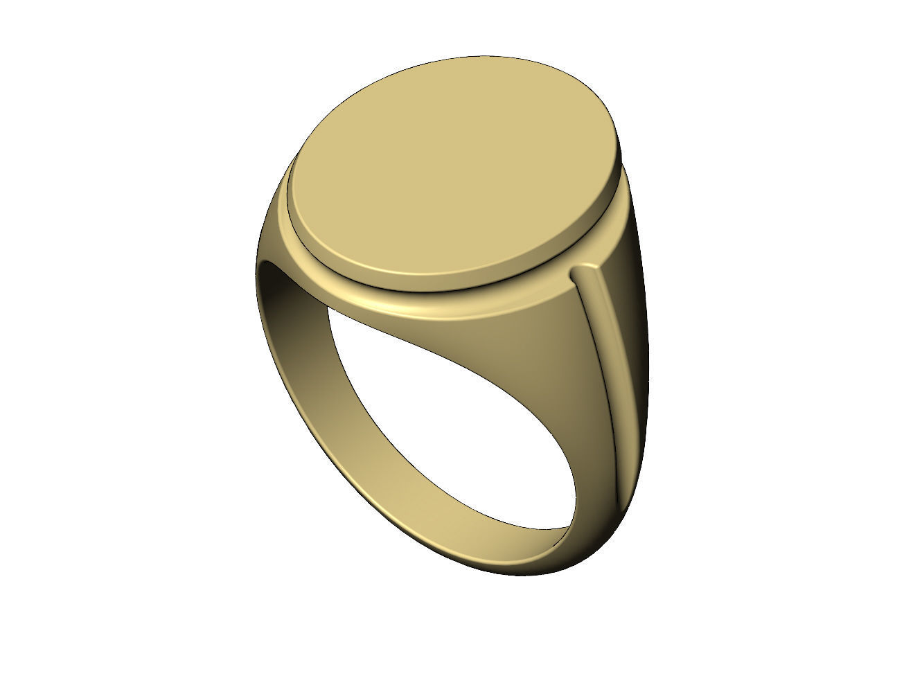 Grooved oval signet US sizes 7to10 3D print model_6