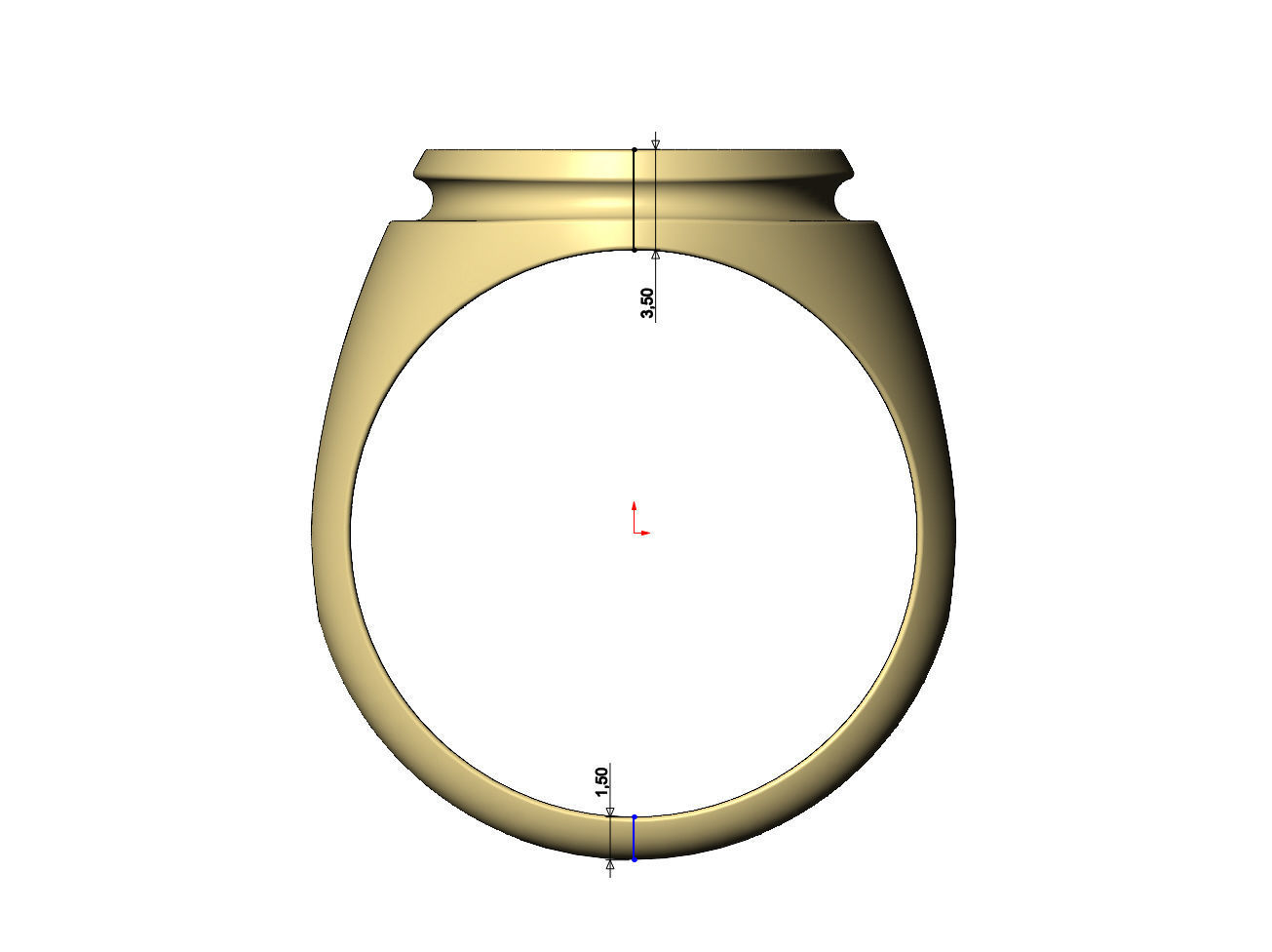 Grooved oval signet US sizes 7to10 3D print model_8