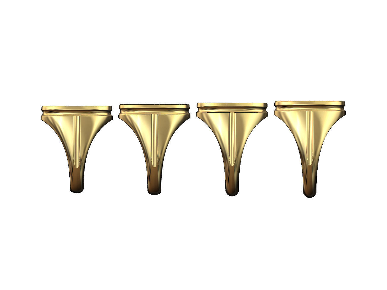 Grooved oval signet US sizes 7to10 3D print model_1