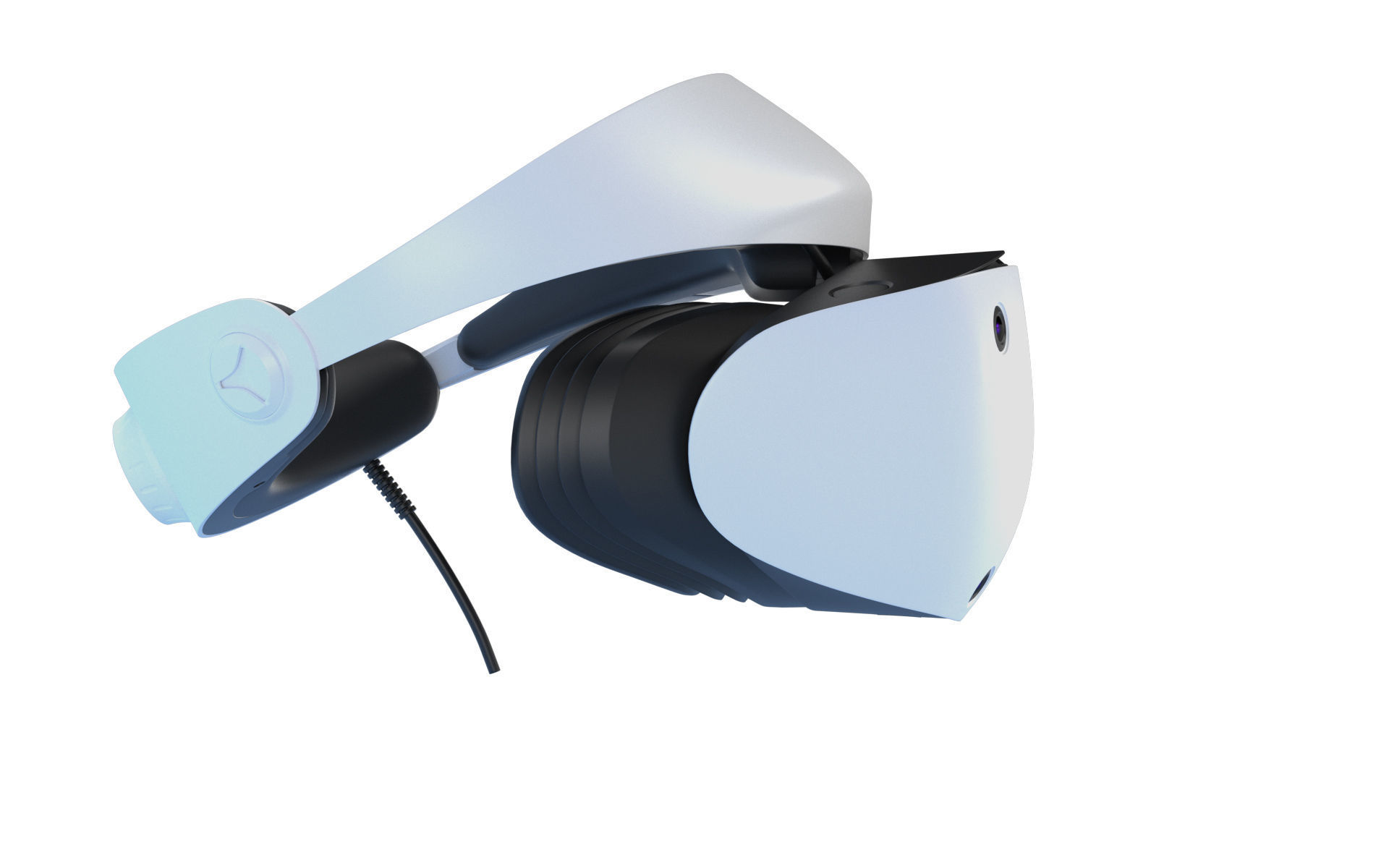 Sony Playstation VR 2 with Sense Controller 3D model_10