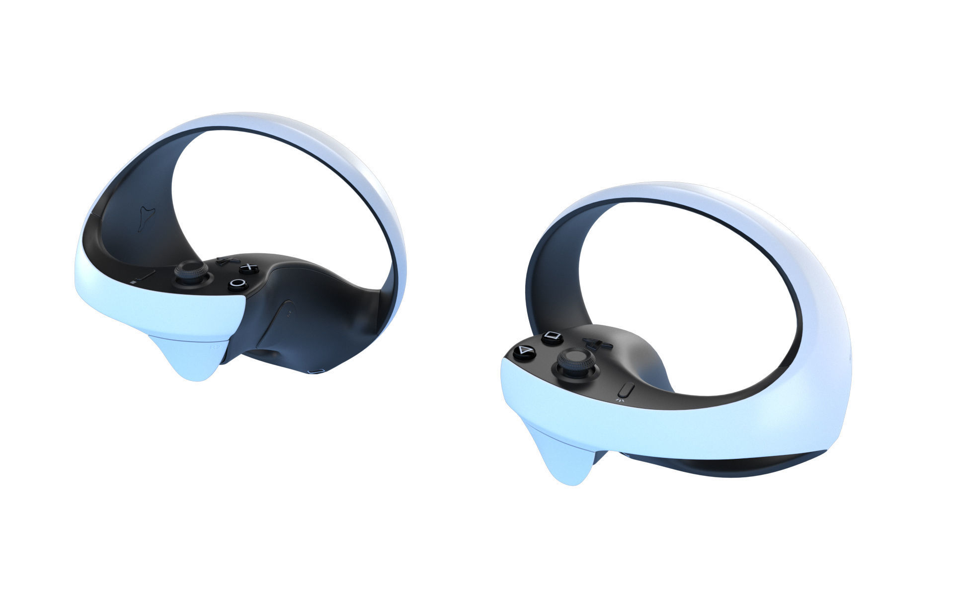 Sony Playstation VR 2 with Sense Controller 3D model_34