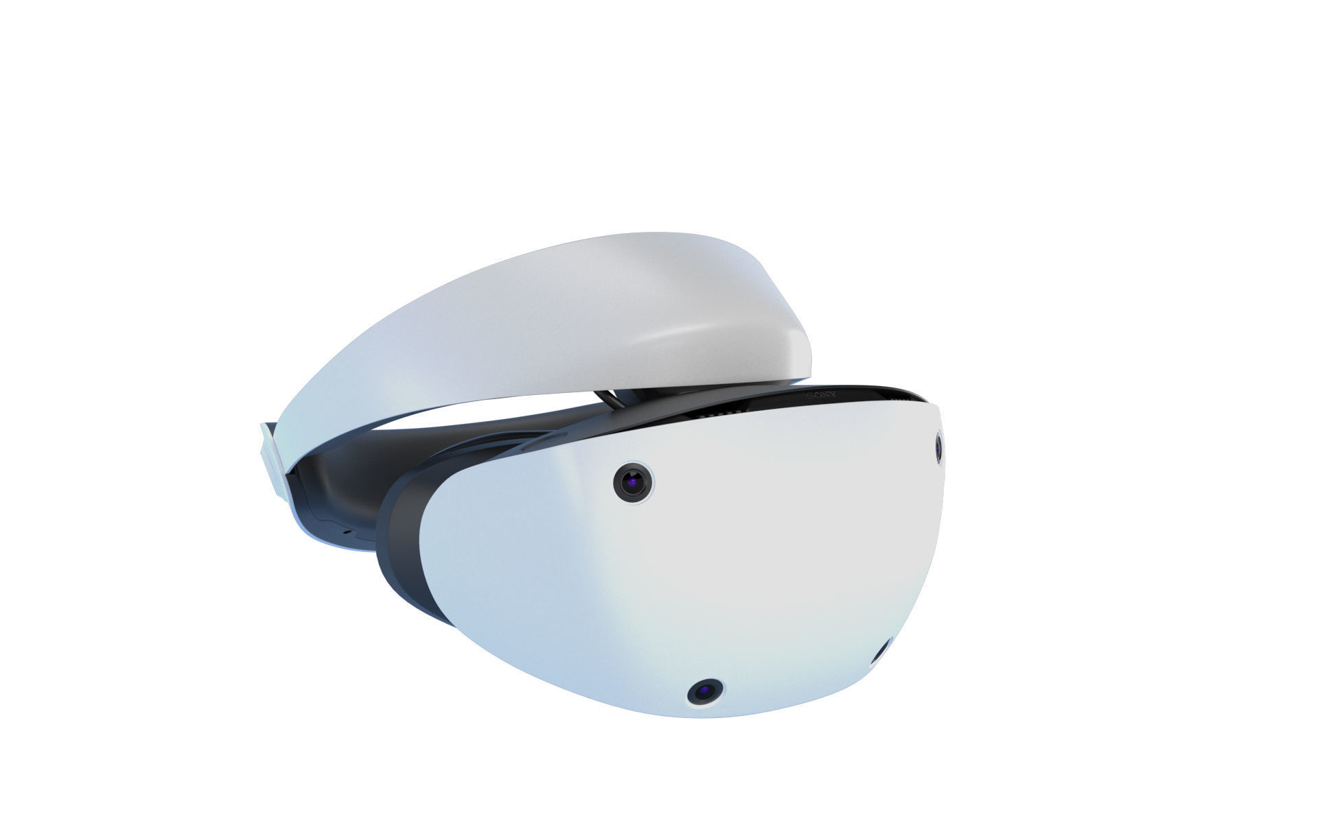 Sony Playstation VR 2 with Sense Controller 3D model_3