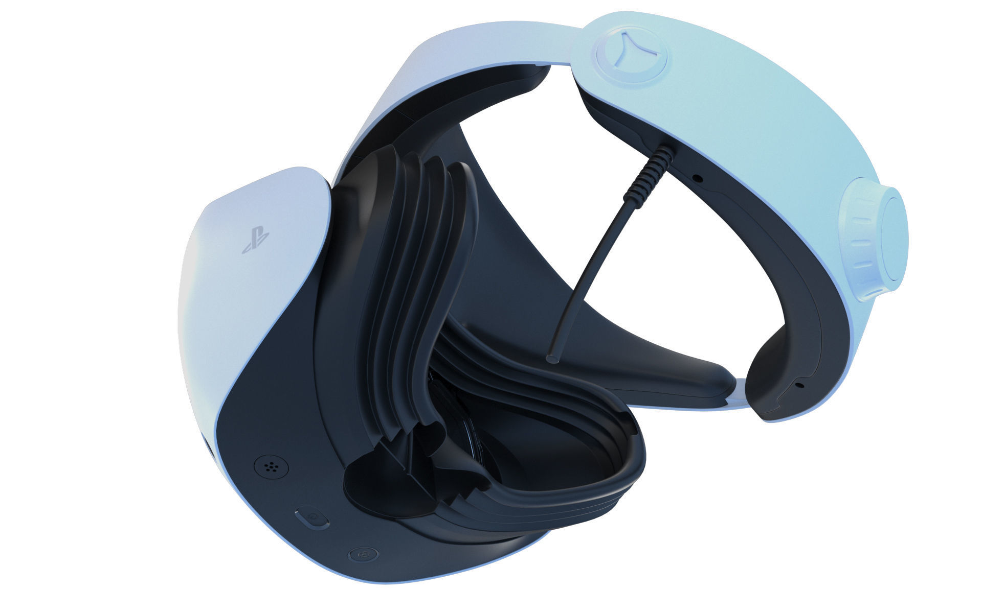 Sony Playstation VR 2 with Sense Controller 3D model_23