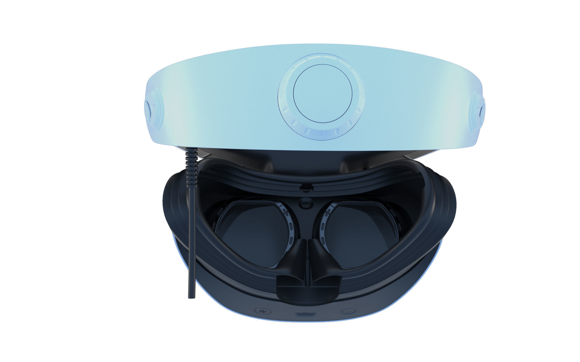 Sony Playstation VR 2 with Sense Controller 3D model_7