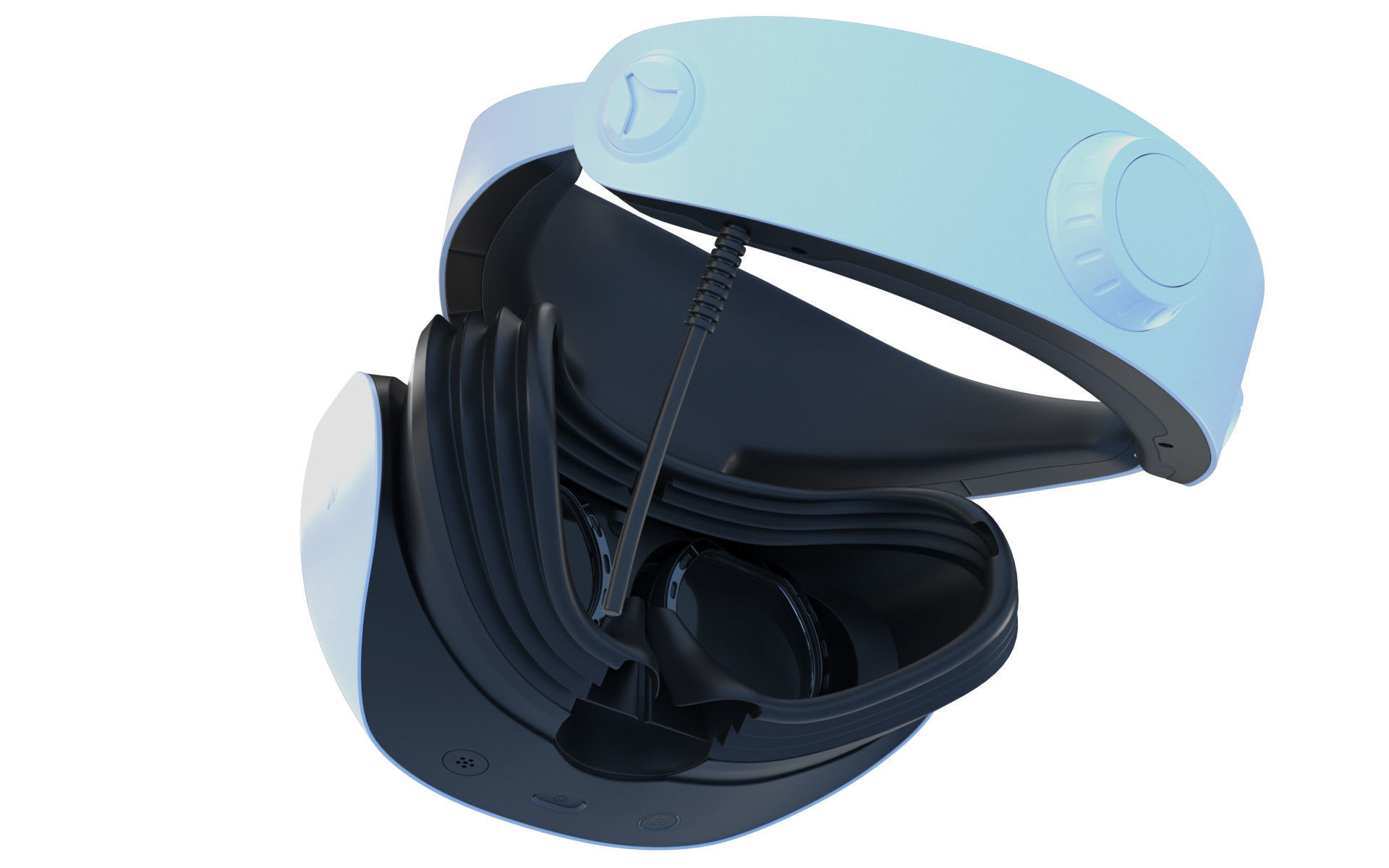 Sony Playstation VR 2 with Sense Controller 3D model_25