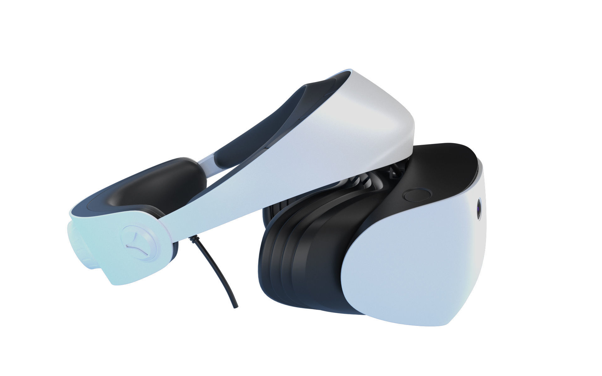 Sony Playstation VR 2 with Sense Controller 3D model_11