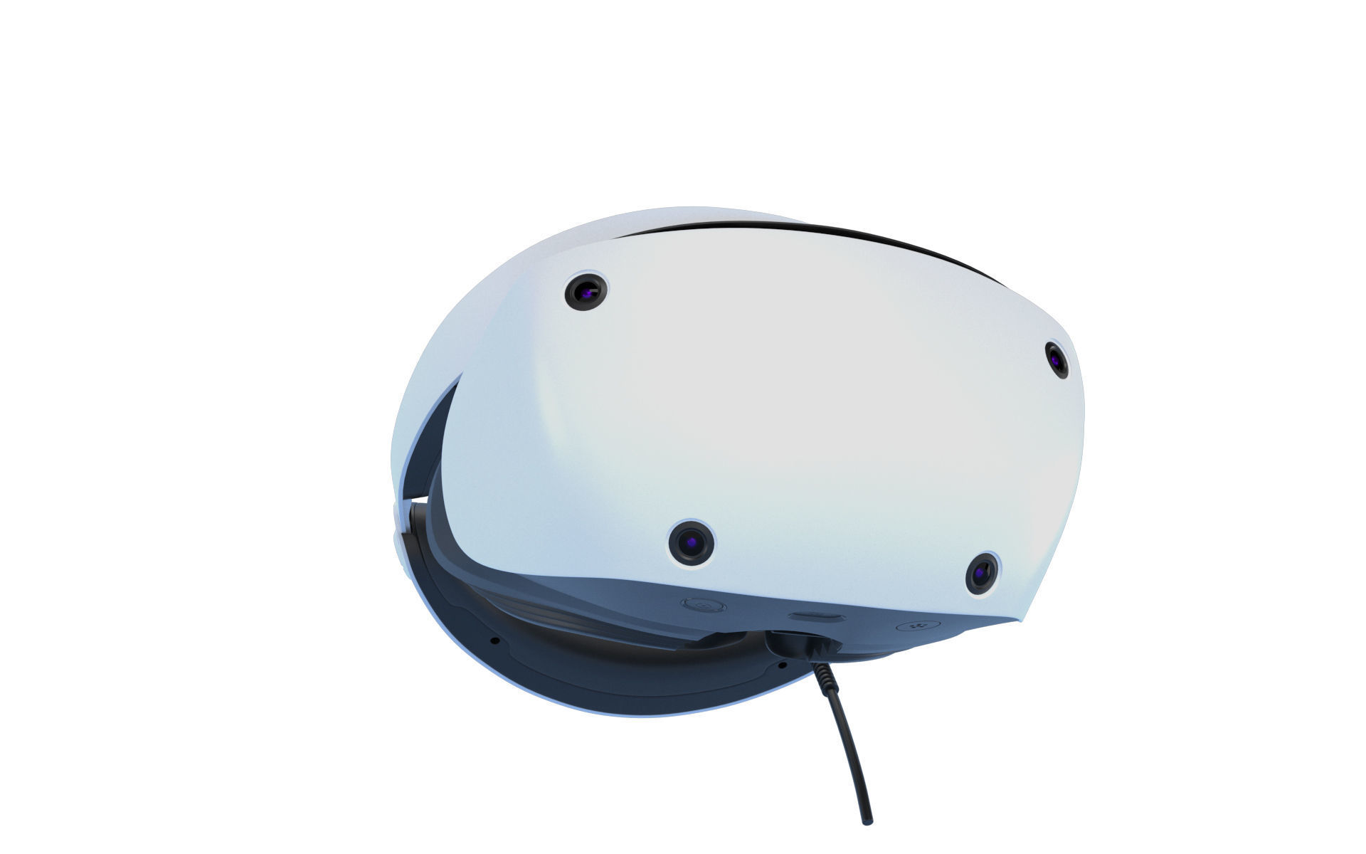 Sony Playstation VR 2 with Sense Controller 3D model_4