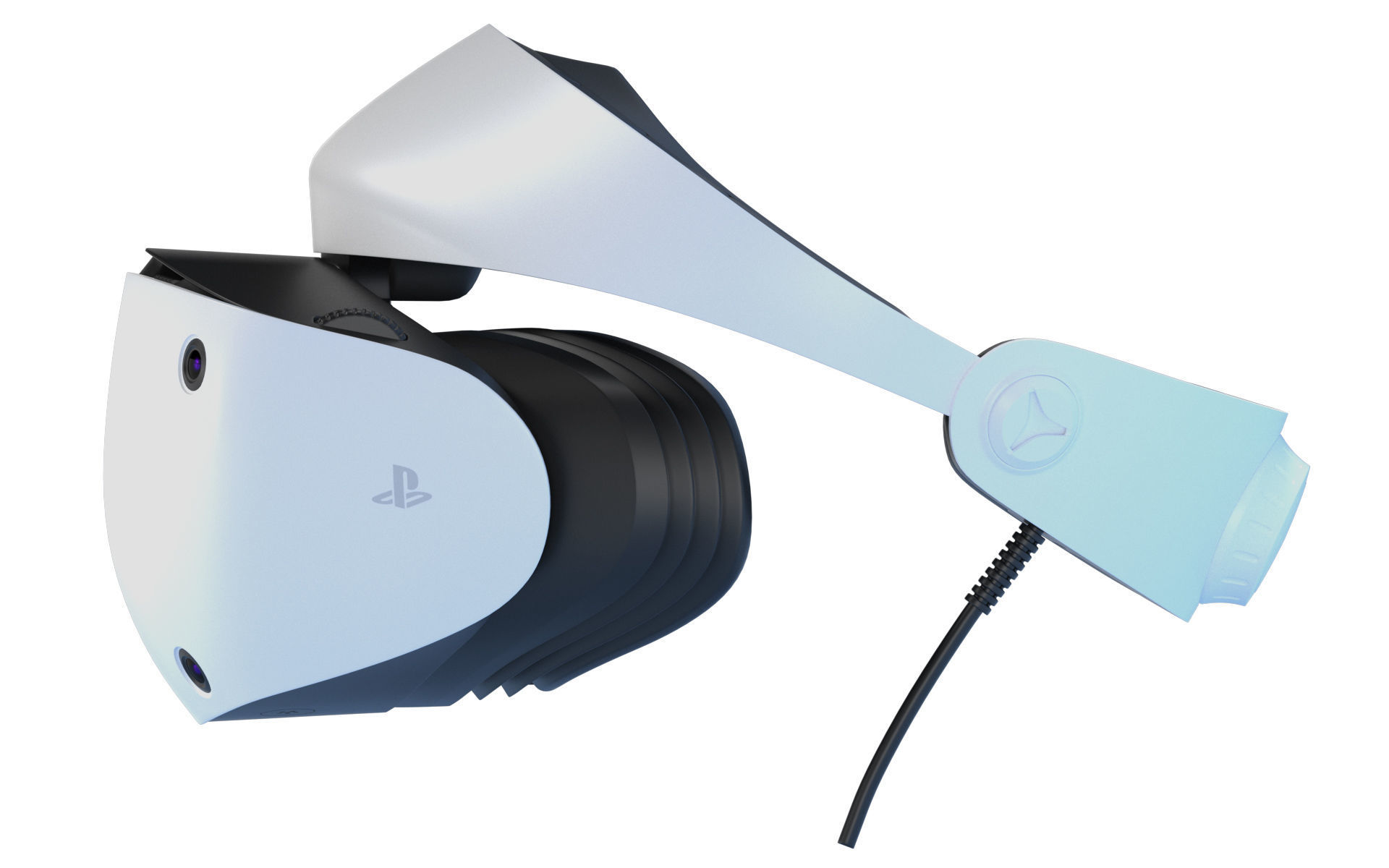 Sony Playstation VR 2 with Sense Controller 3D model_20