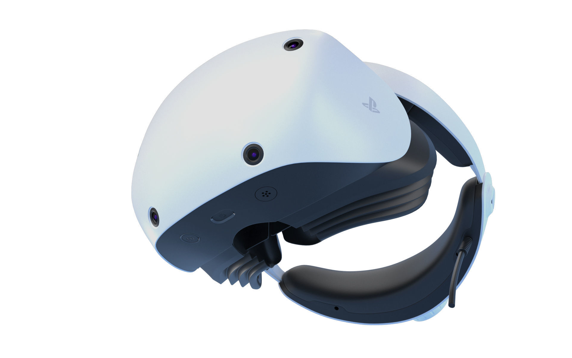 Sony Playstation VR 2 with Sense Controller 3D model_5