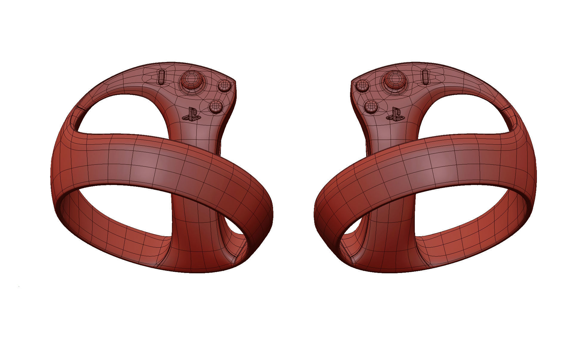 Sony Playstation VR 2 with Sense Controller 3D model_55