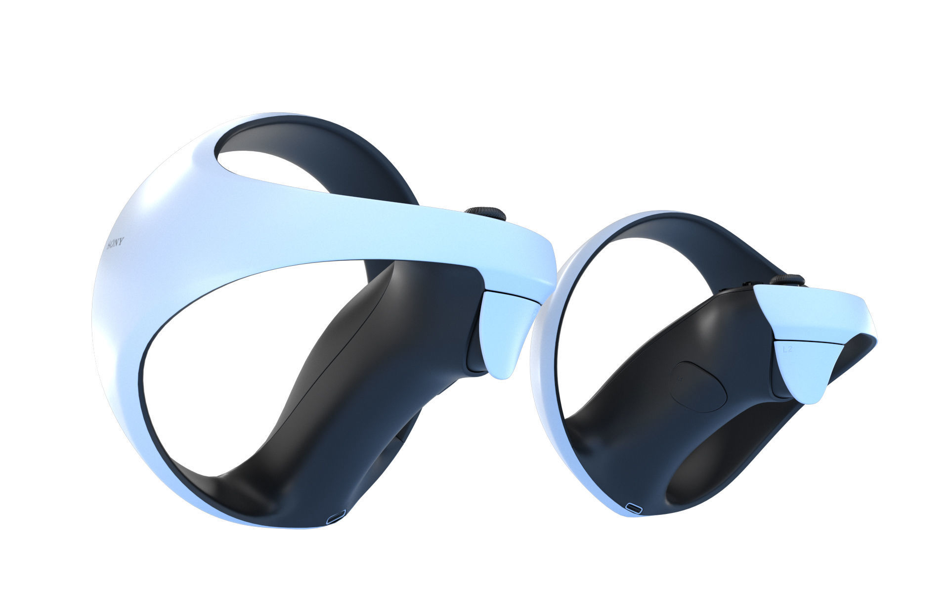 Sony Playstation VR 2 with Sense Controller 3D model_48