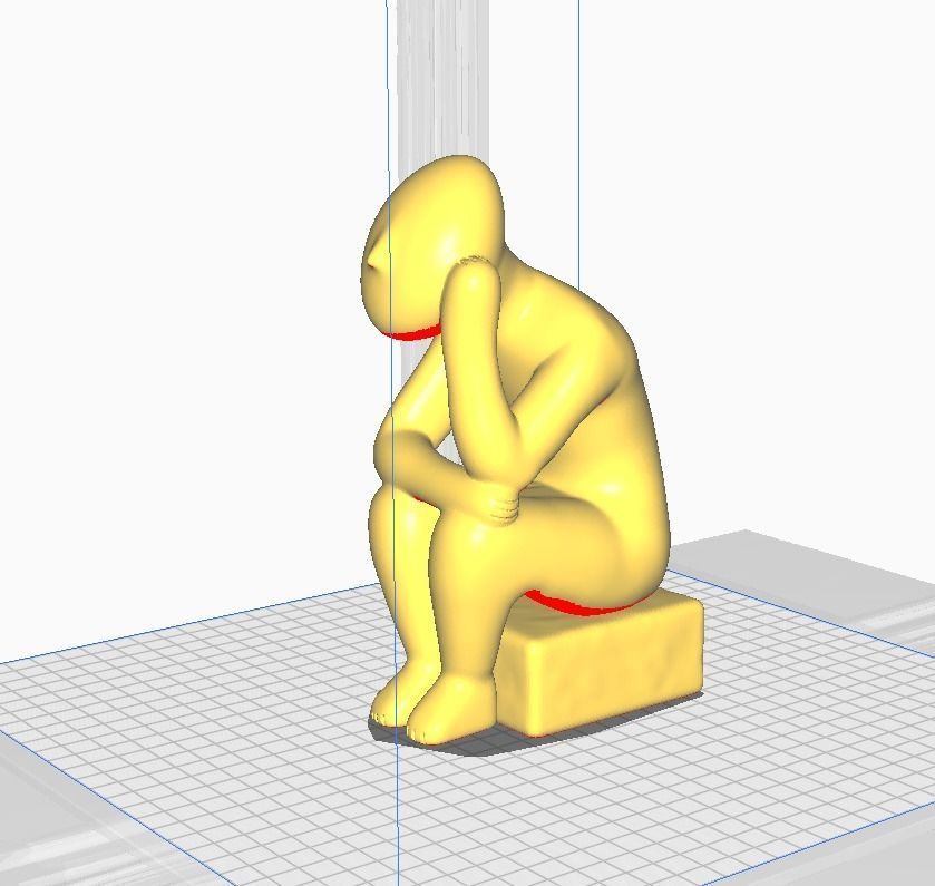 Cycladic Thinking Man 3D print model_6