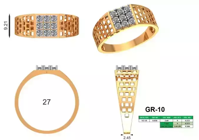 light weight ring 3D print model