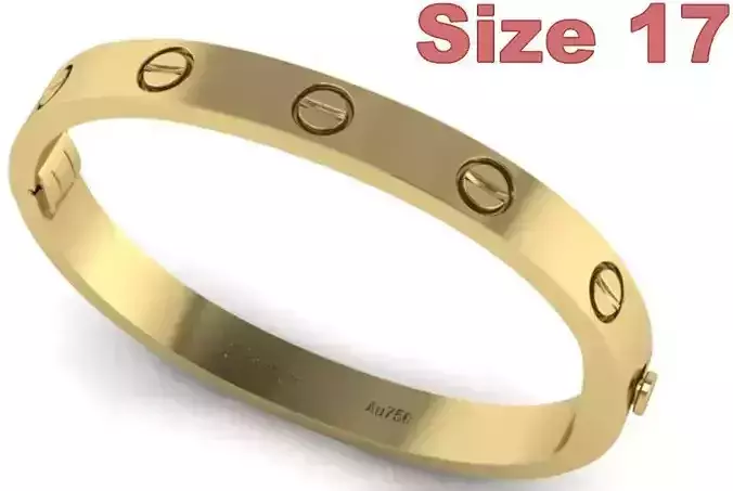 Bracelet Love Size 17 - Cartier Inspiration 3D print model