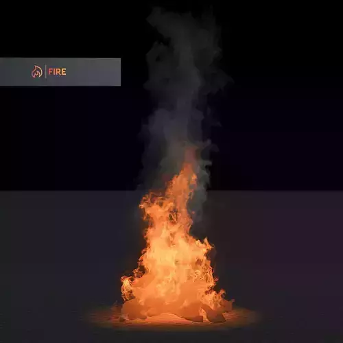 High Resolution 3D Fireplace Animation