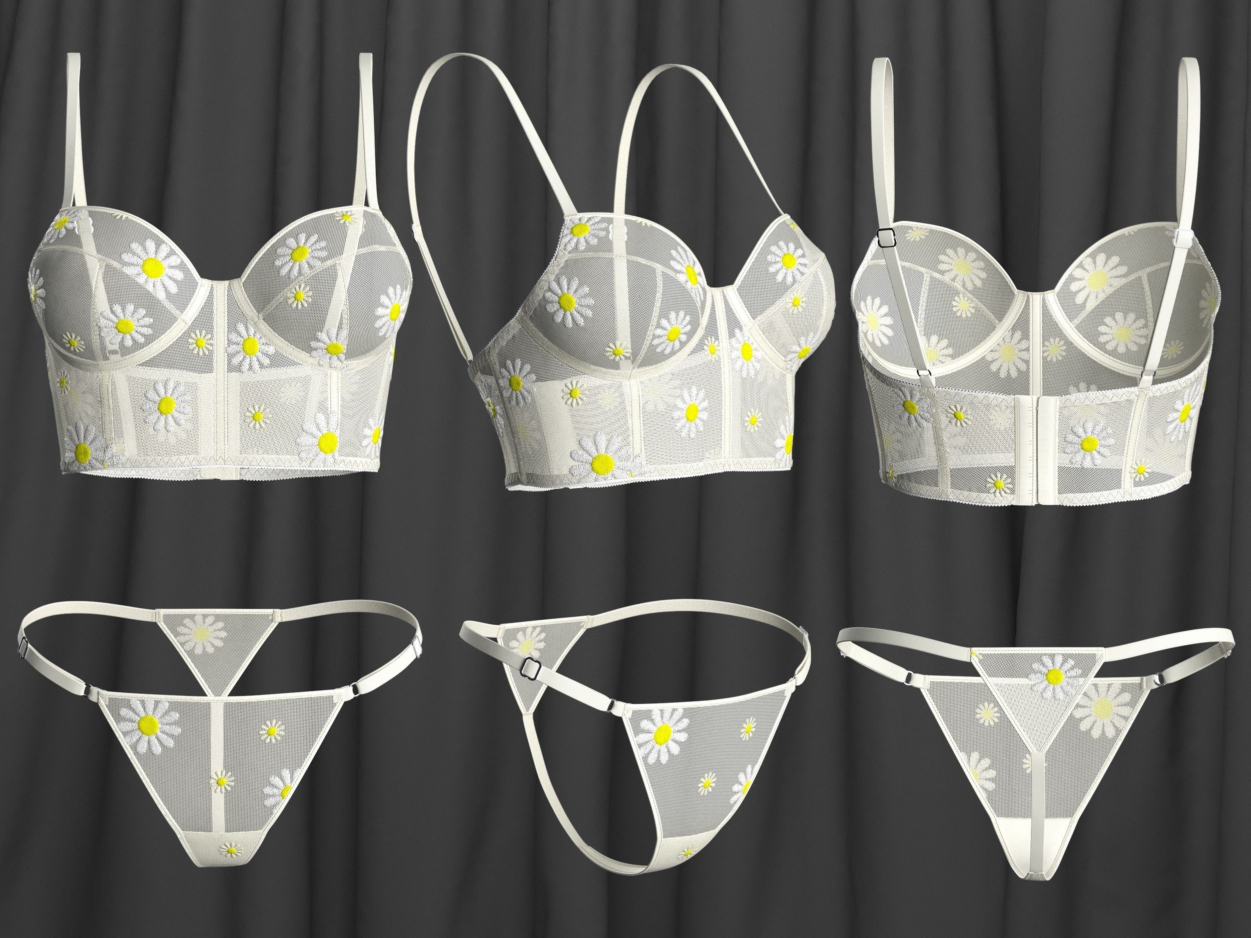 Lingerie set 01 3D model_3