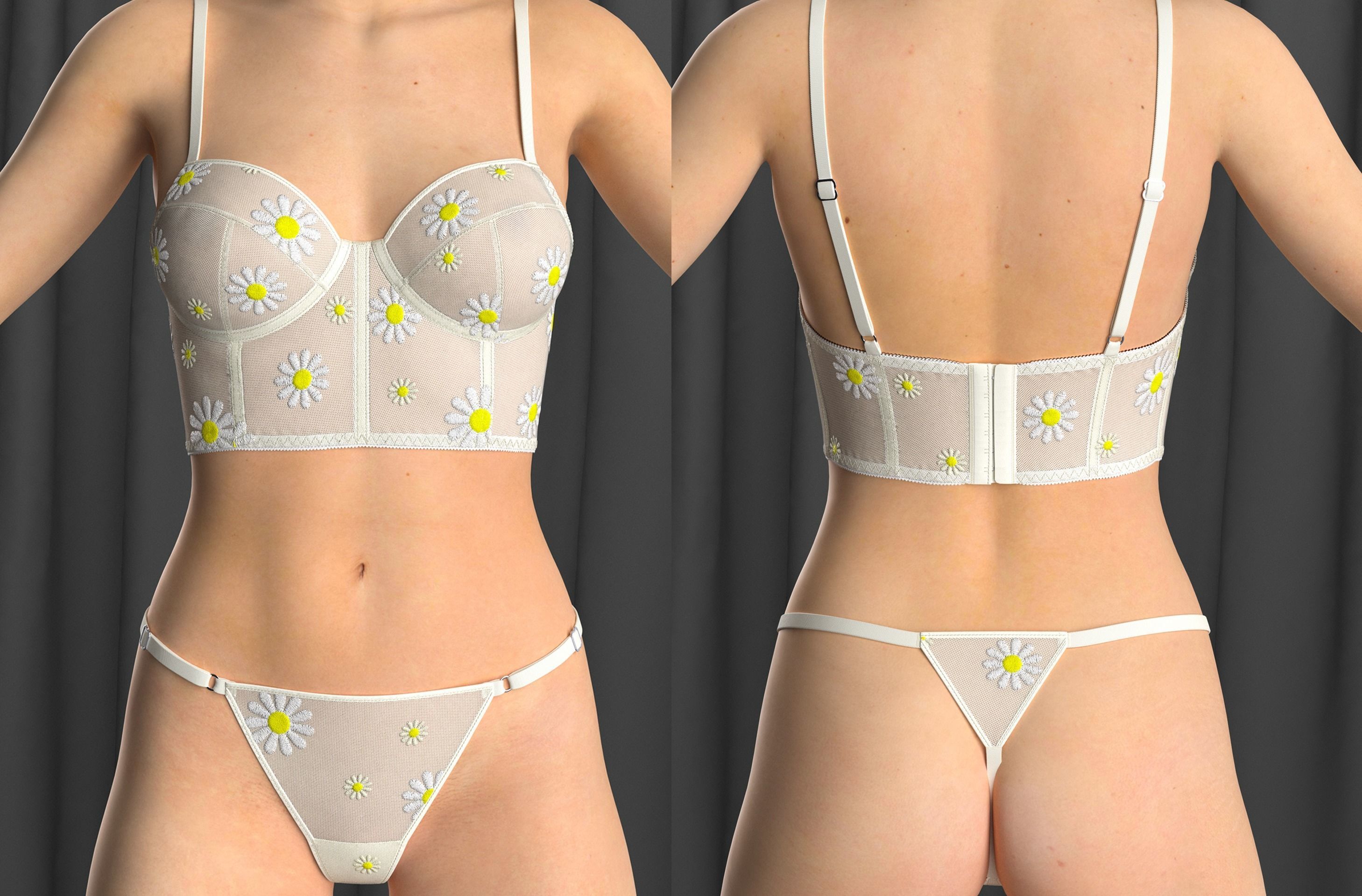 Lingerie set 01 3D model_2