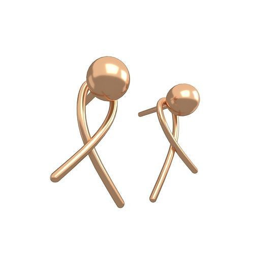 Simple Earring v1 003 Low-poly 3D model