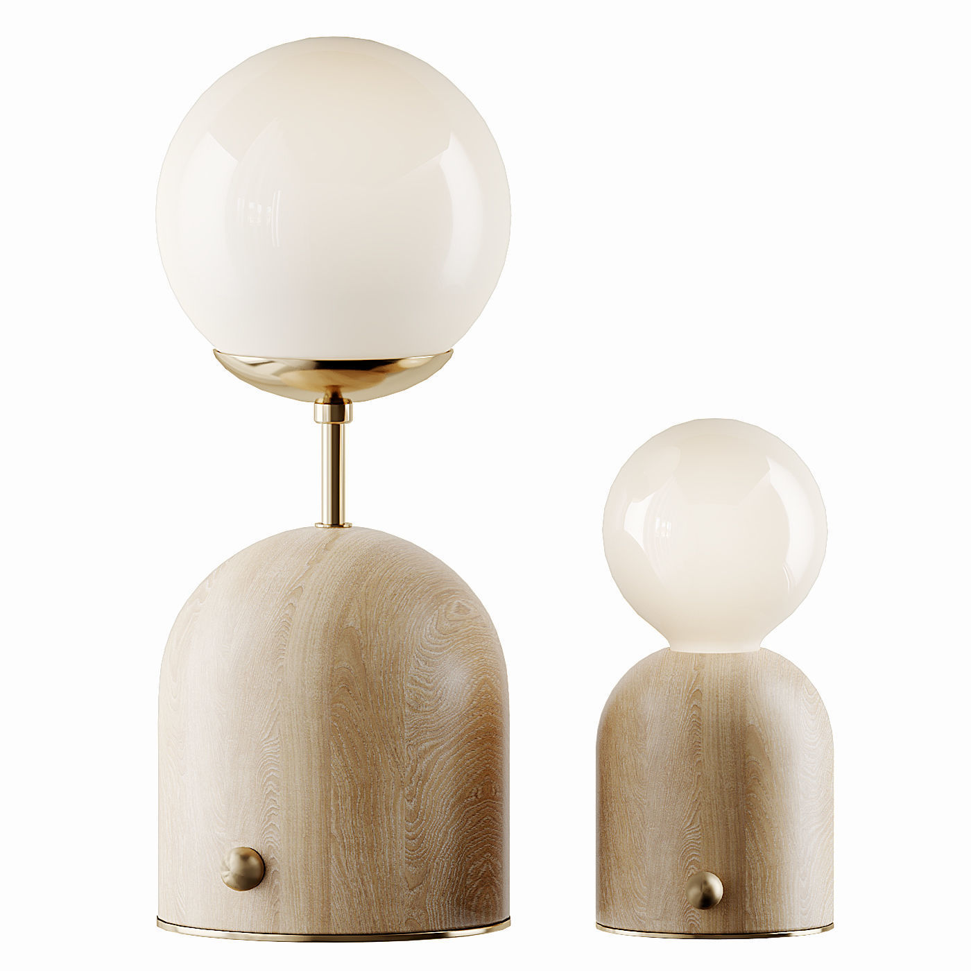 Handturned Maple Domos Lamp from Cofield 3D model_1