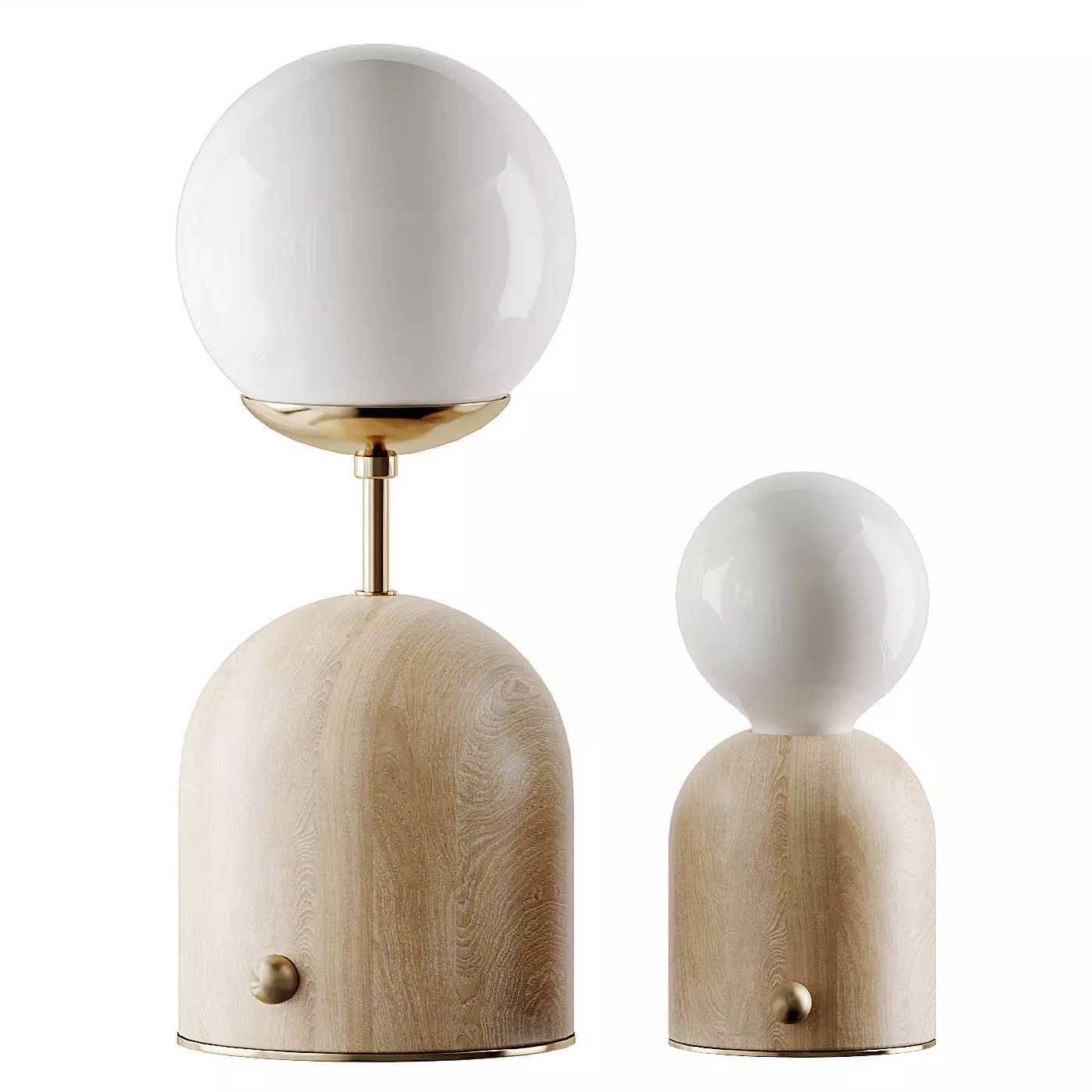 Handturned Maple Domos Lamp from Cofield 3D model_0