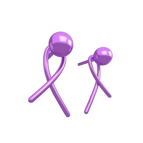 Simple Earring v1 007 Low-poly 3D model