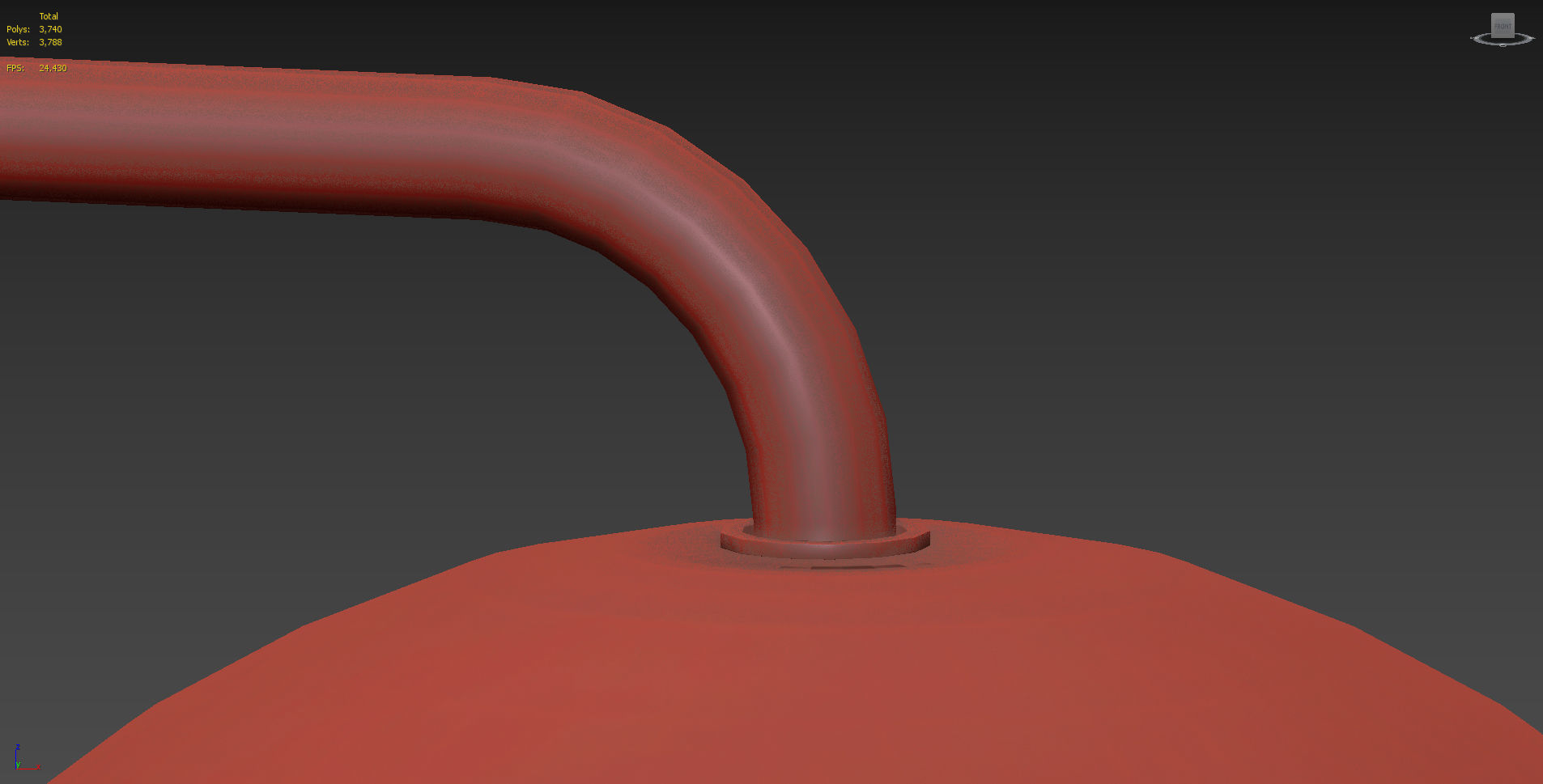 DOMES BLACK MARBLE TABLE LAMP by CB2 Exclusive 3D model_3