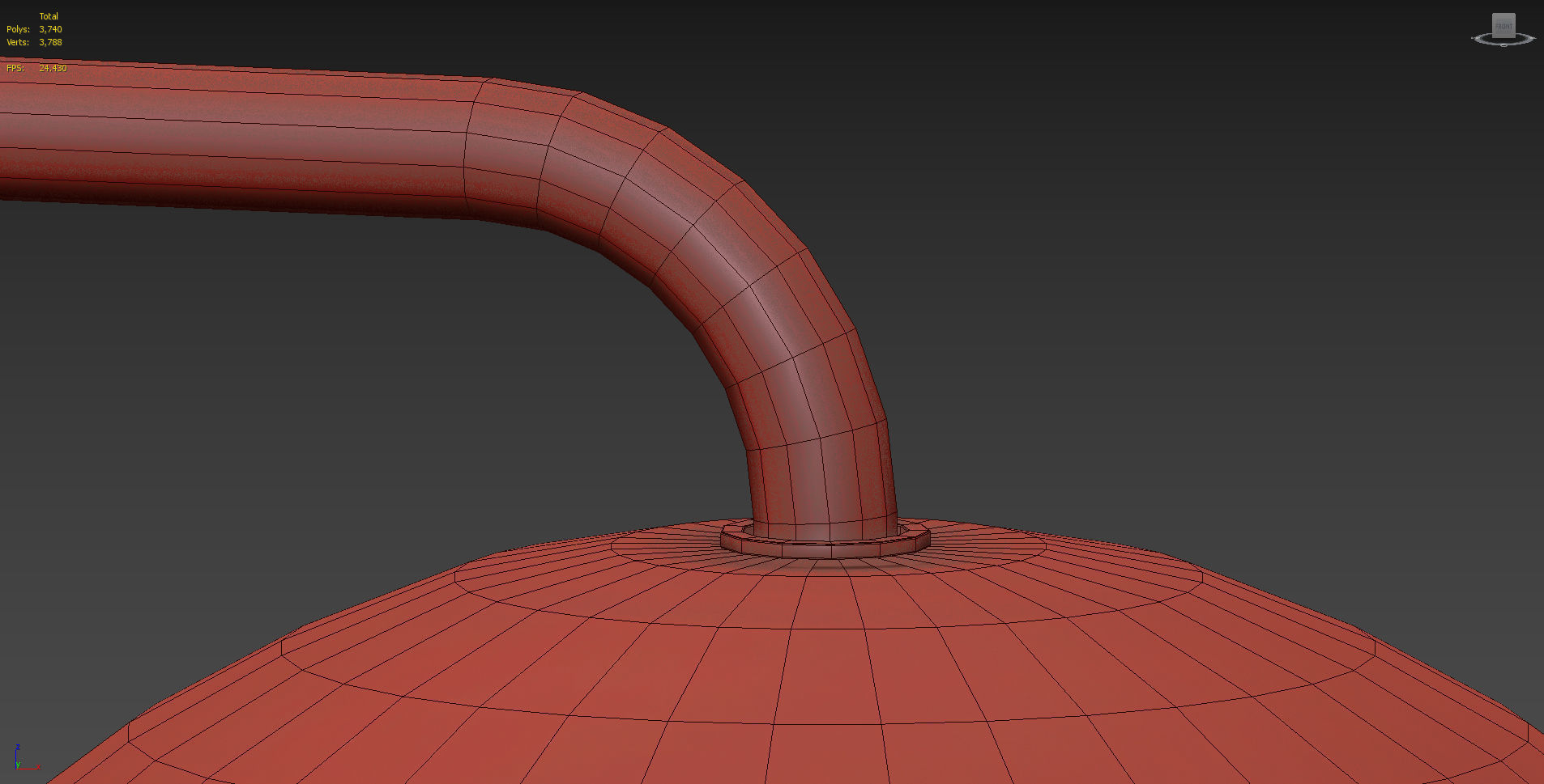 DOMES BLACK MARBLE TABLE LAMP by CB2 Exclusive 3D model_4