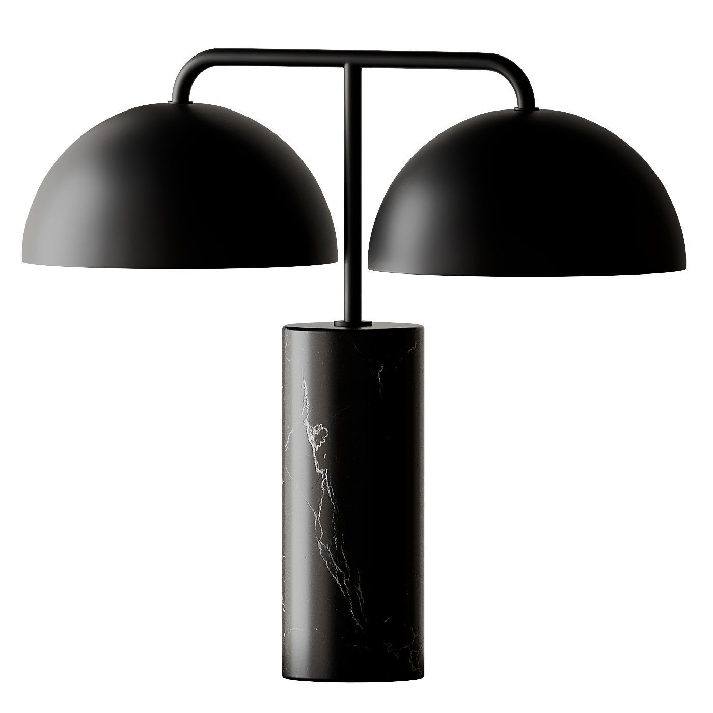DOMES BLACK MARBLE TABLE LAMP by CB2 Exclusive 3D model_1