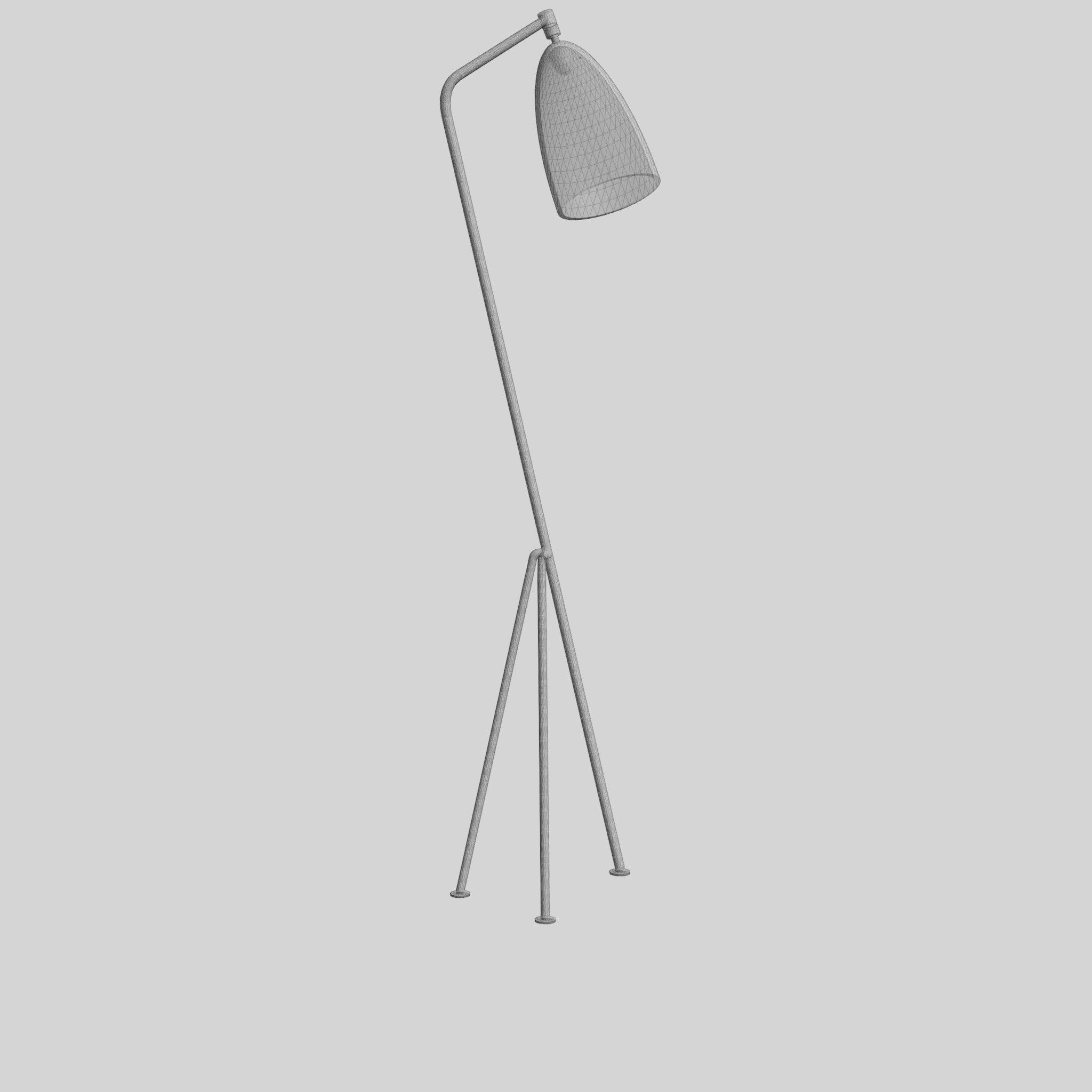 Grasshoppa Floor Lamp Low-poly 3D model_6