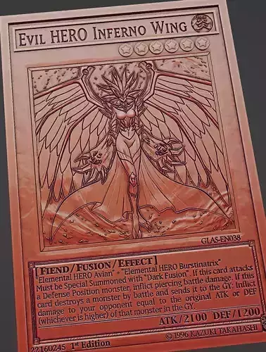 elemental hero inferno wing - yugioh 3D print model