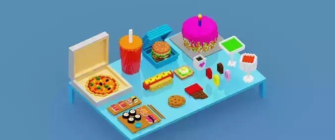 Voxel Fast Food Pack