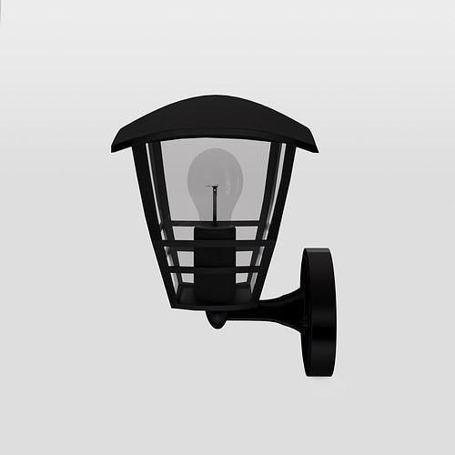 Creek Wall Lantern Low-poly 3D model